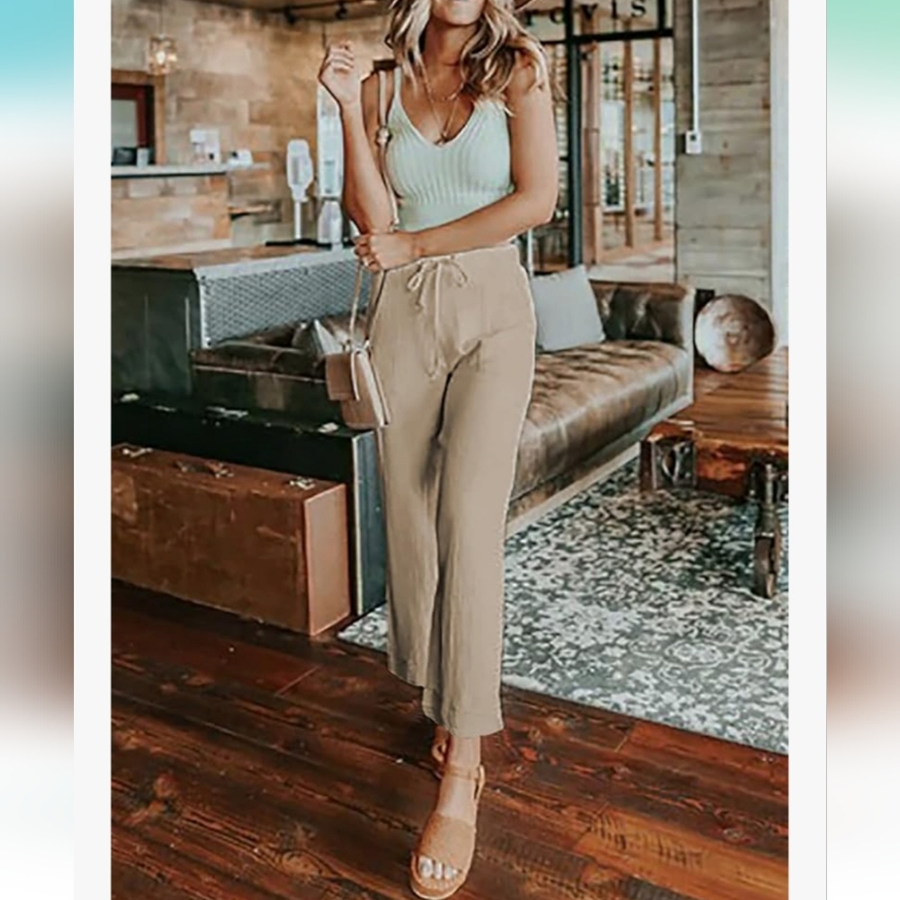 Lightweight Drawstring Pants (L) - image 2